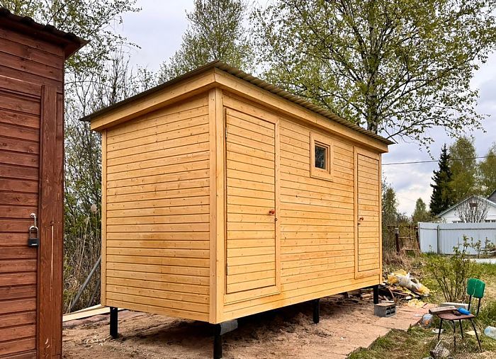 каркасный сарай из бруса